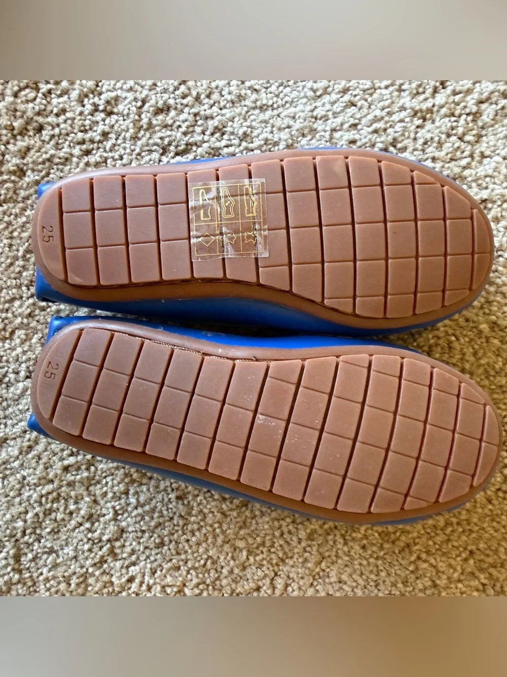 Perroquet Blue Leather Moccasin Loafers